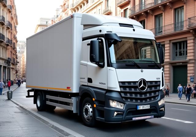 Camión de Glaciar Logistics realizando una mudanza económica en Madrid